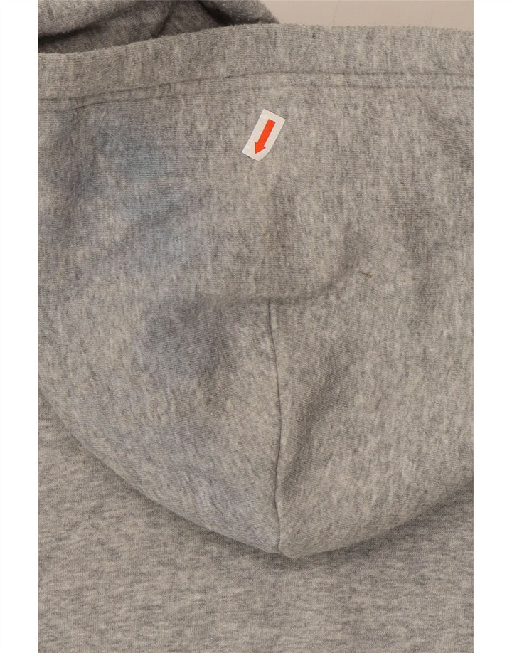 CHAMPION Mens Graphic Hoodie Jumper XL Grey Flecked Cotton