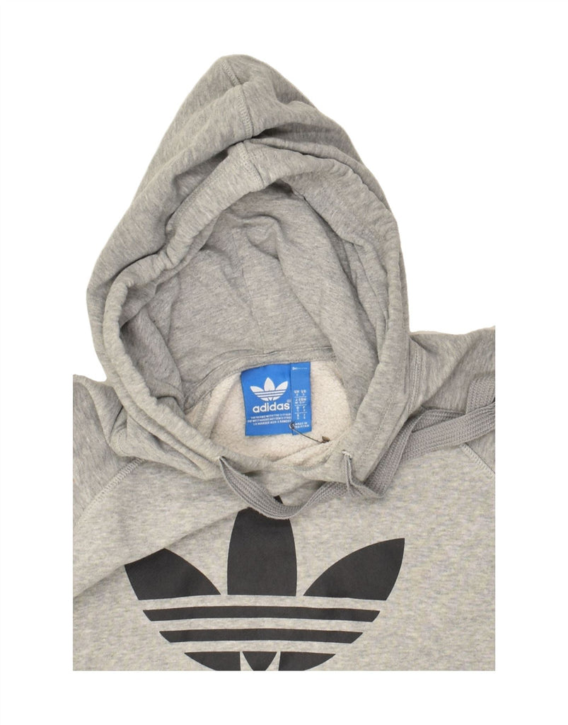 ADIDAS Mens Graphic Hoodie Jumper Small Grey Cotton | Vintage Adidas | Thrift | Second-Hand Adidas | Used Clothing | Messina Hembry 