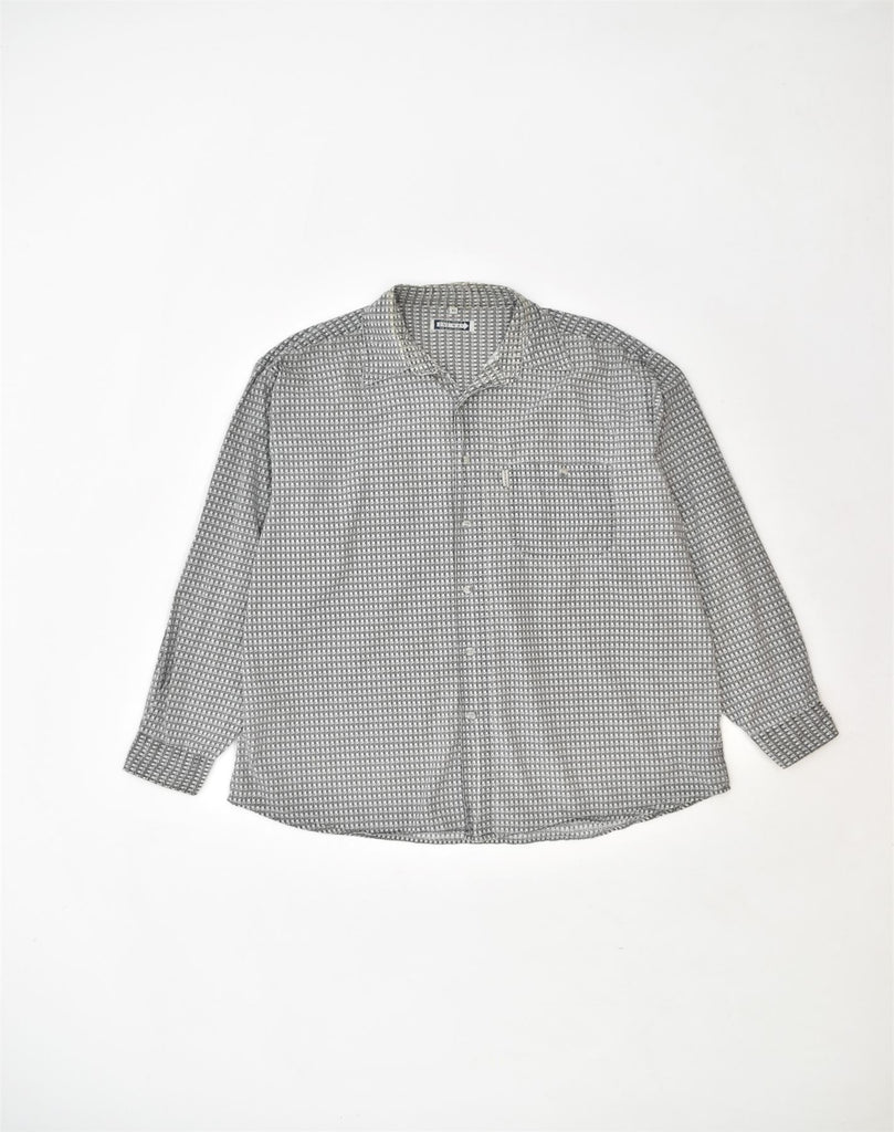 ONE WAY Mens Shirt XL Grey Check Cotton | Vintage | Thrift | Second-Hand | Used Clothing | Messina Hembry 