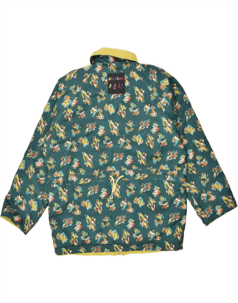 STRATOS Boys Abstract Pattern Padded Reversible Jacket 11-12 Years Green | Vintage Stratos | Thrift | Second-Hand Stratos | Used Clothing | Messina Hembry 