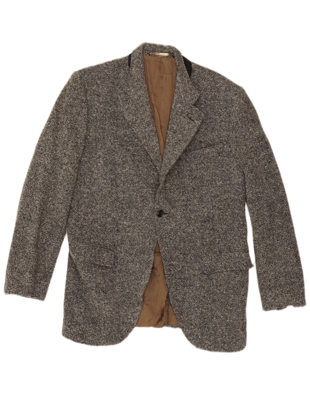 Dolce & Gabbana Mens 1 Button Blazer Jacket IT 52 XL Grey Flecked Wool
