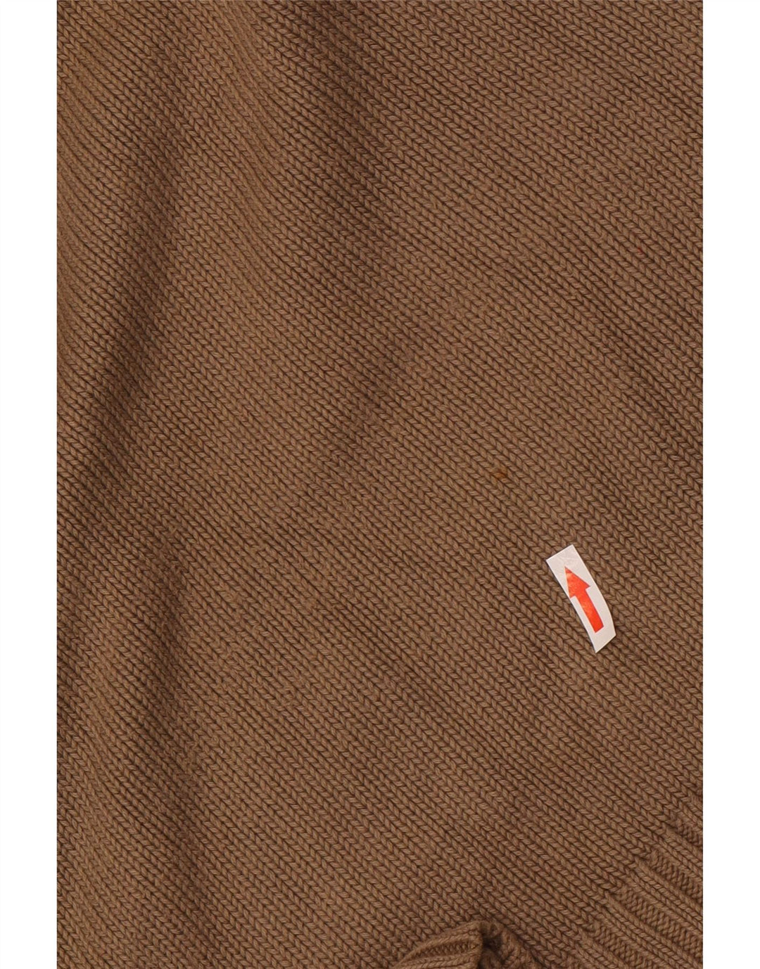 Zara Mens V-Neck Jumper Sweater Medium Brown Cotton