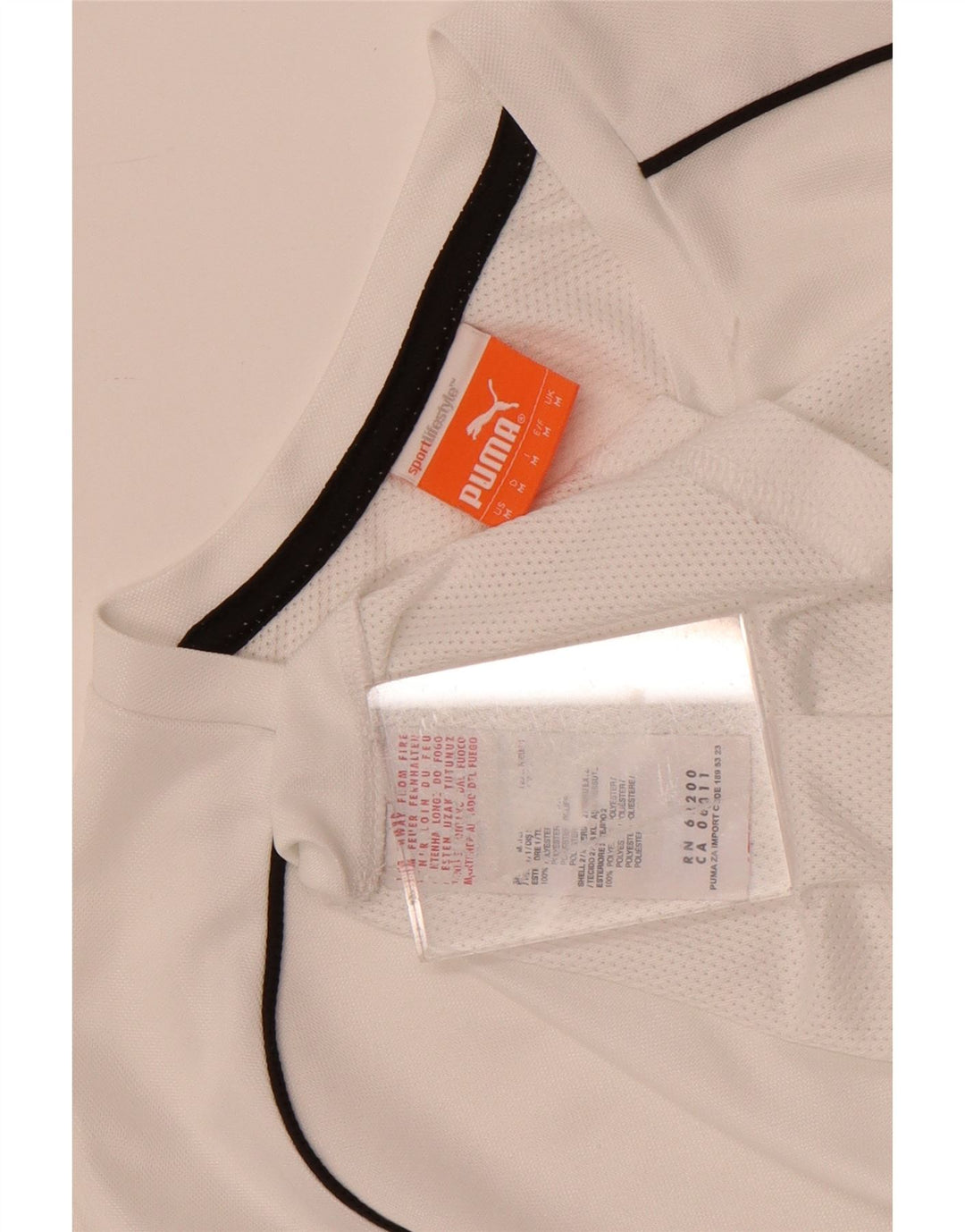 Puma Mens Graphic T-Shirt Top Medium White Polyester