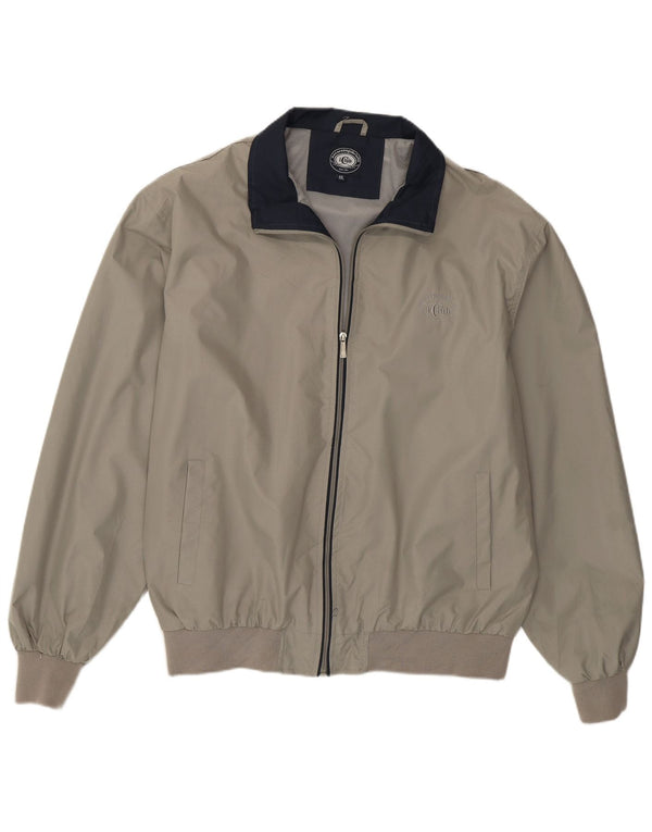 Nazareno Gabrielli Mens Bomber Jacket UK 44 2XL Grey Polyester