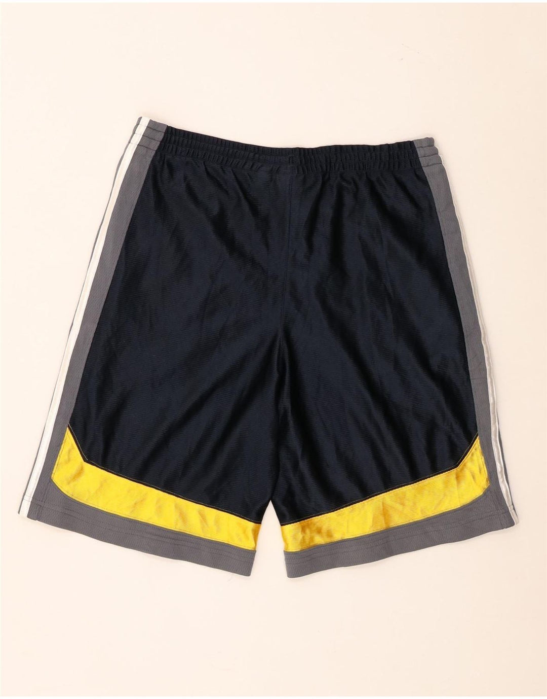 Adidas Boys Sport Shorts 15-16 Years Blue Colourblock Polyester