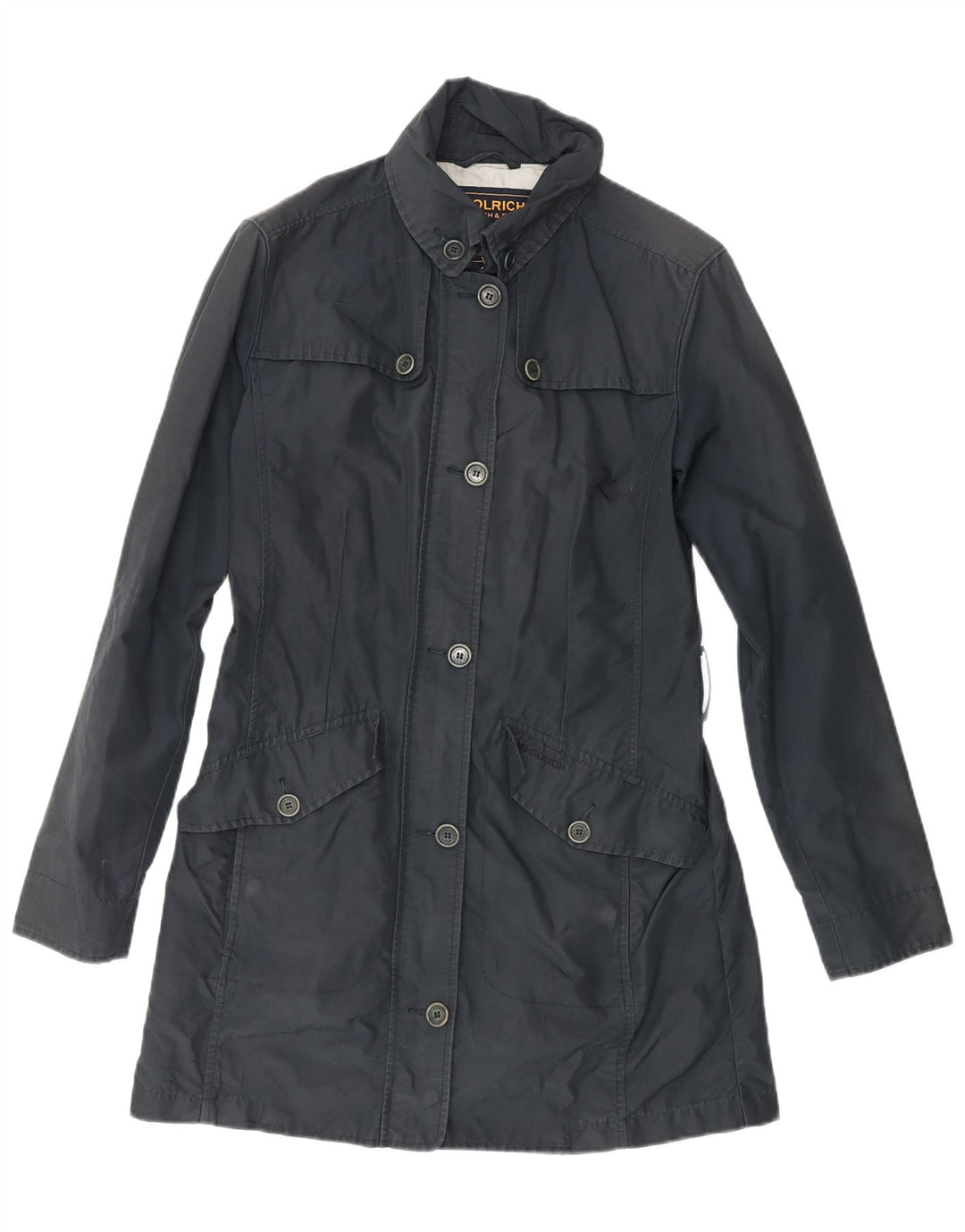 WOOLRICH Womens Trench Coat UK 14 Medium Black