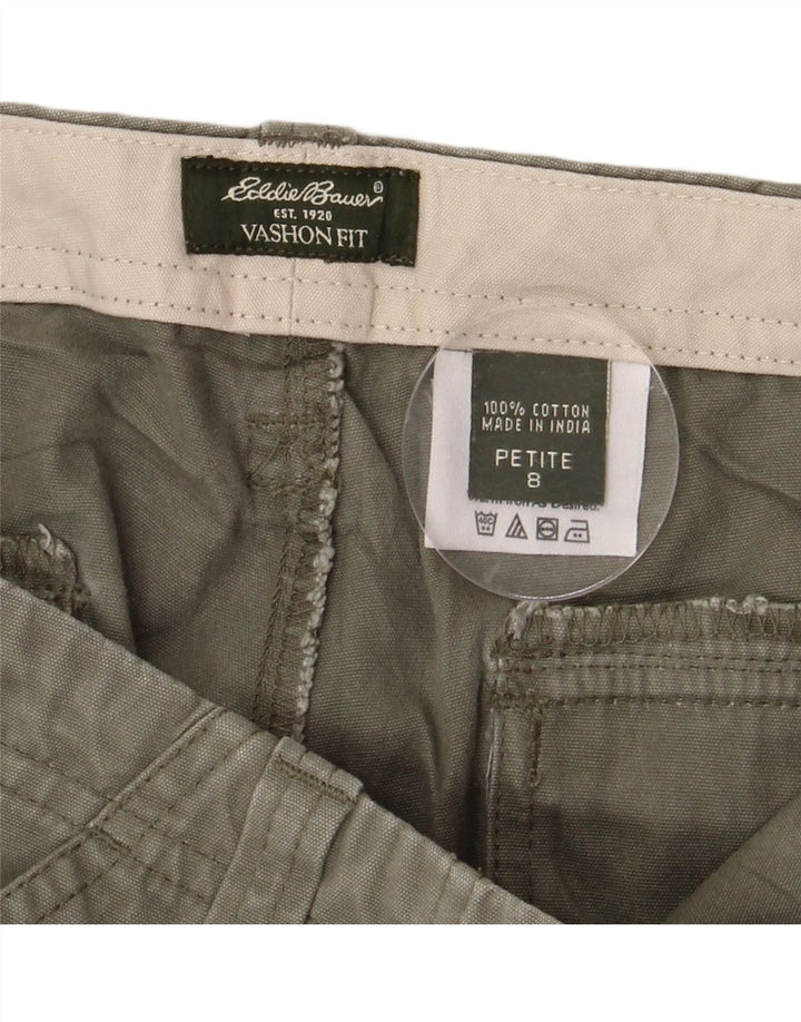 EDDIE BAUER Womens Vashon Fit Capri Trousers US 8 Medium W32 L22 Khaki