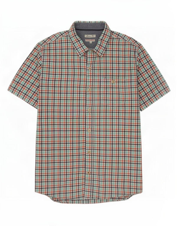 Fat Face Mens Short Sleeve Classic Fit Shirt Medium Multicoloured Check