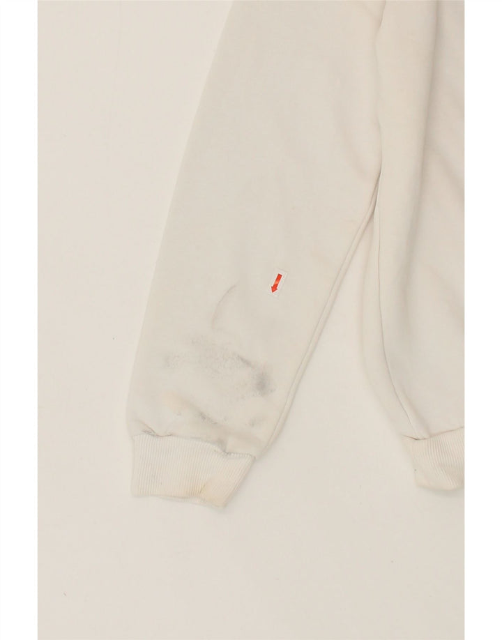 ADIDAS Boys Graphic Sweatshirt Jumper 11-12 Years White Cotton Vintage Adidas and Second-Hand Adidas from Messina Hembry 
