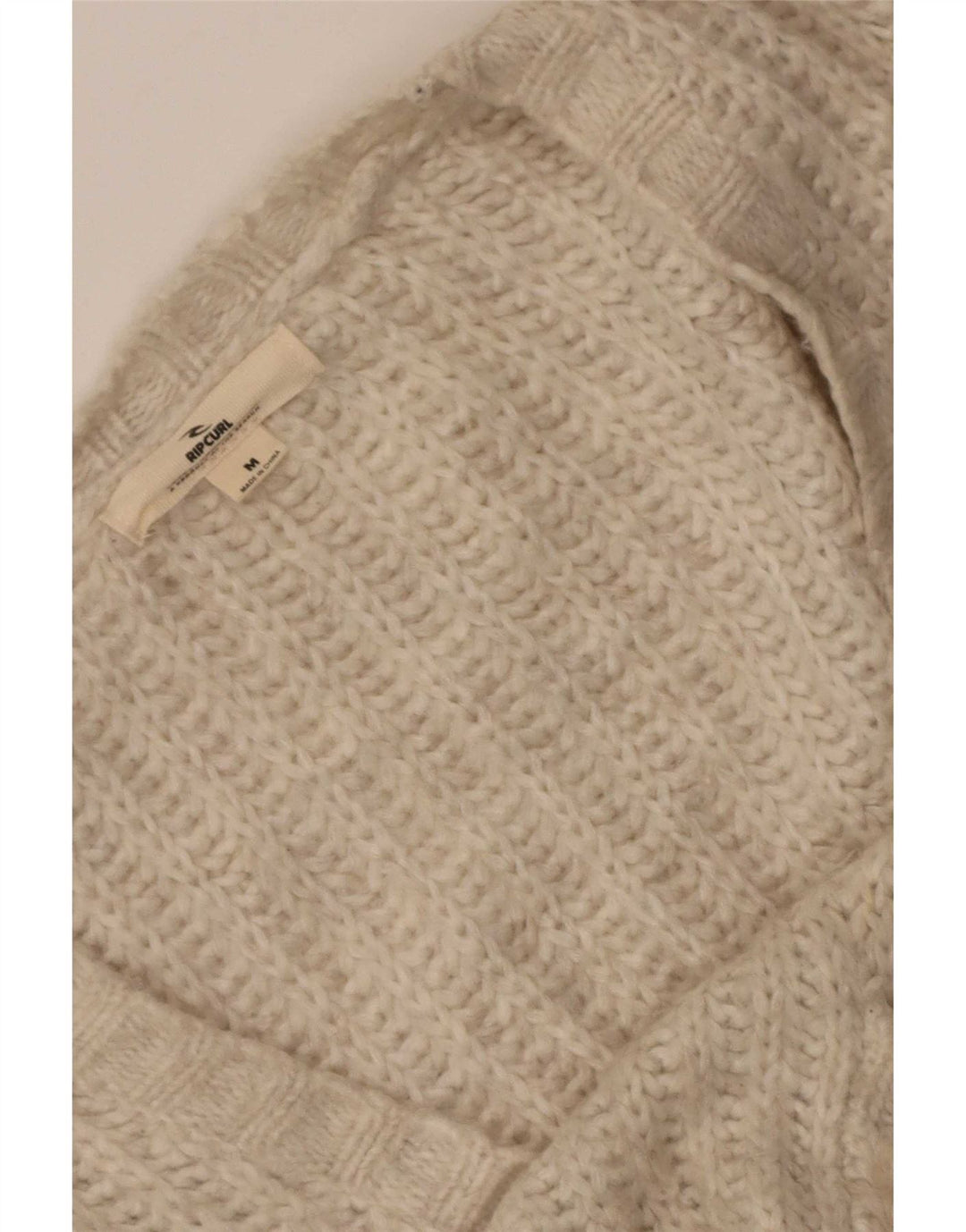 Rip Curl Womens Oversized Cardigan Sweater UK 14 Medium Beige