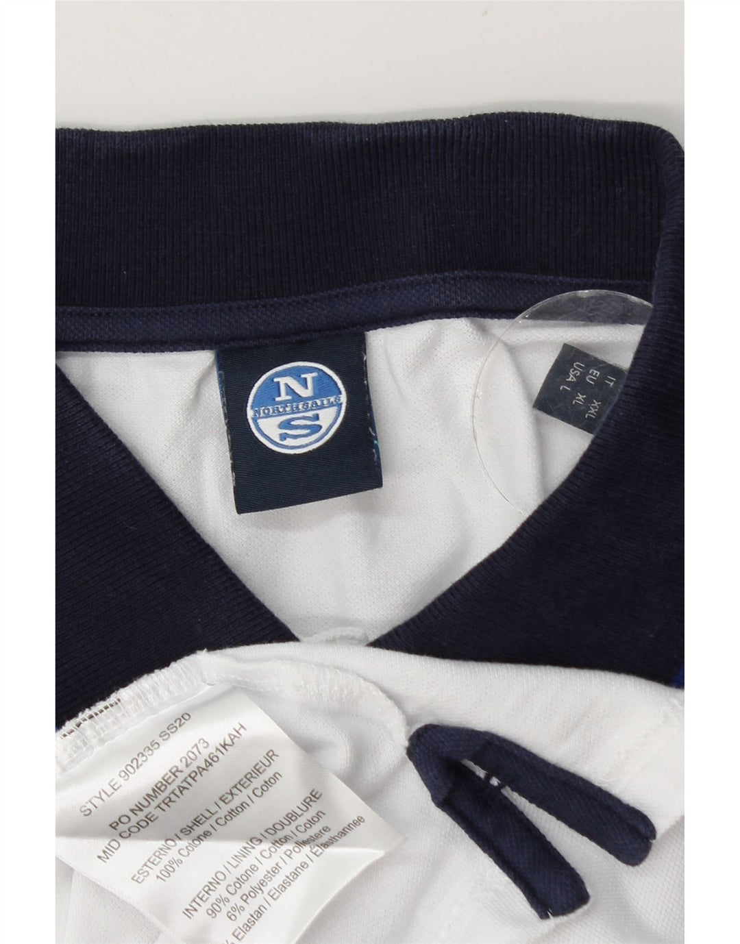North Sails Mens Rugby Polo Shirt XL White Cotton