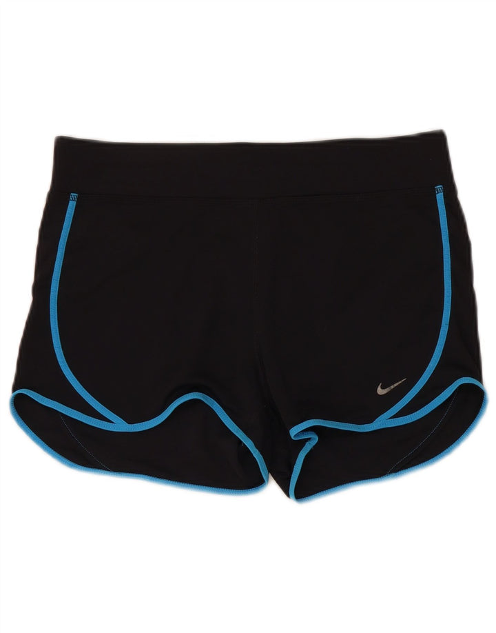 NIKE Womens Dri Fit Sport Shorts UK 10 Small  Black