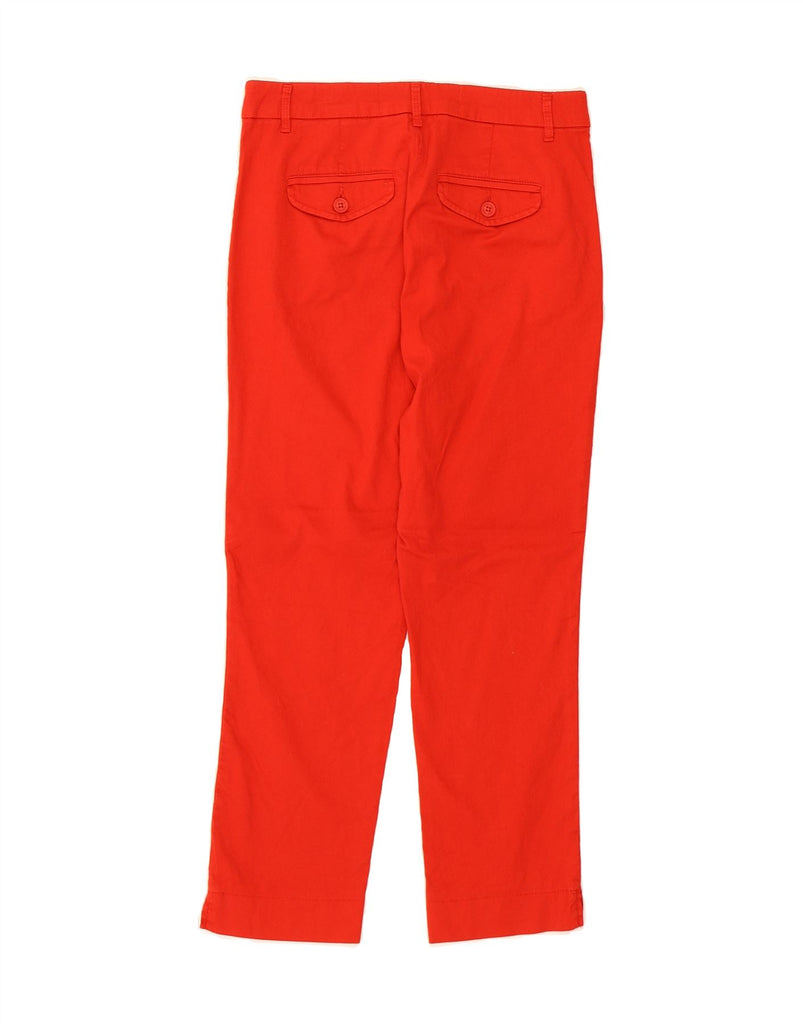 BENETTON Womens Straight Cropped Trousers W26 L24 Red Vintage Benetton and Second-Hand Benetton from Messina Hembry 