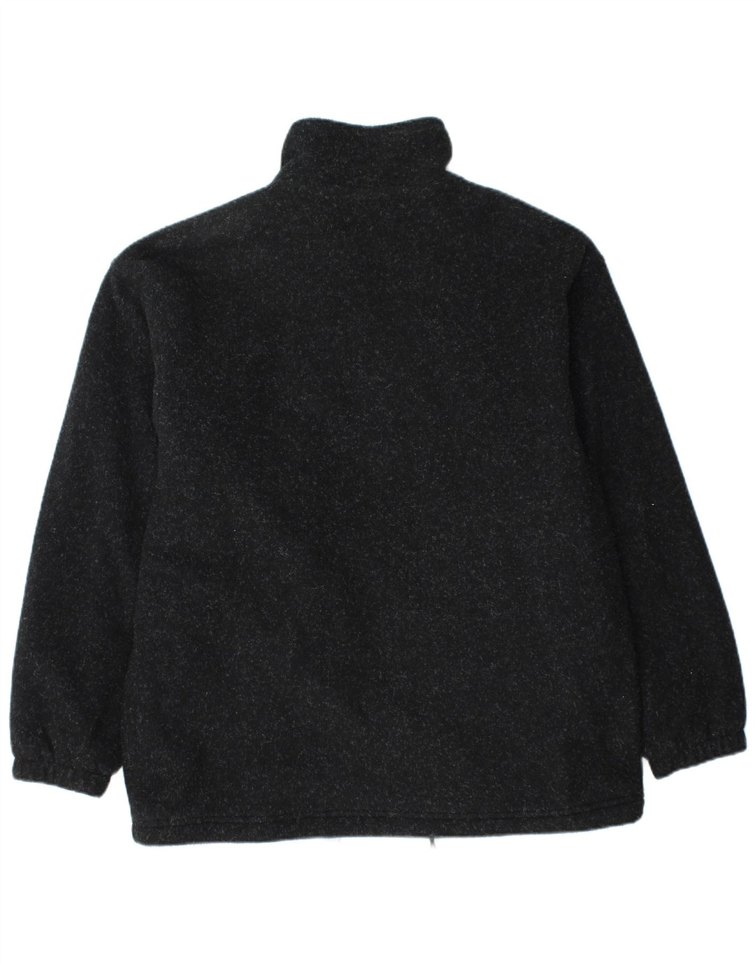 CRANE Mens Loose Fit Fleece Jacket UK 36 Small Black Flecked Polyester