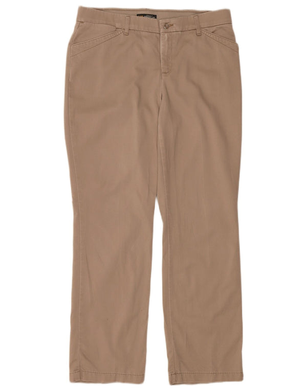 Lee Womens Mid Rise Regular Fit Casual Trousers US 12 Large W34 L30 Beige
