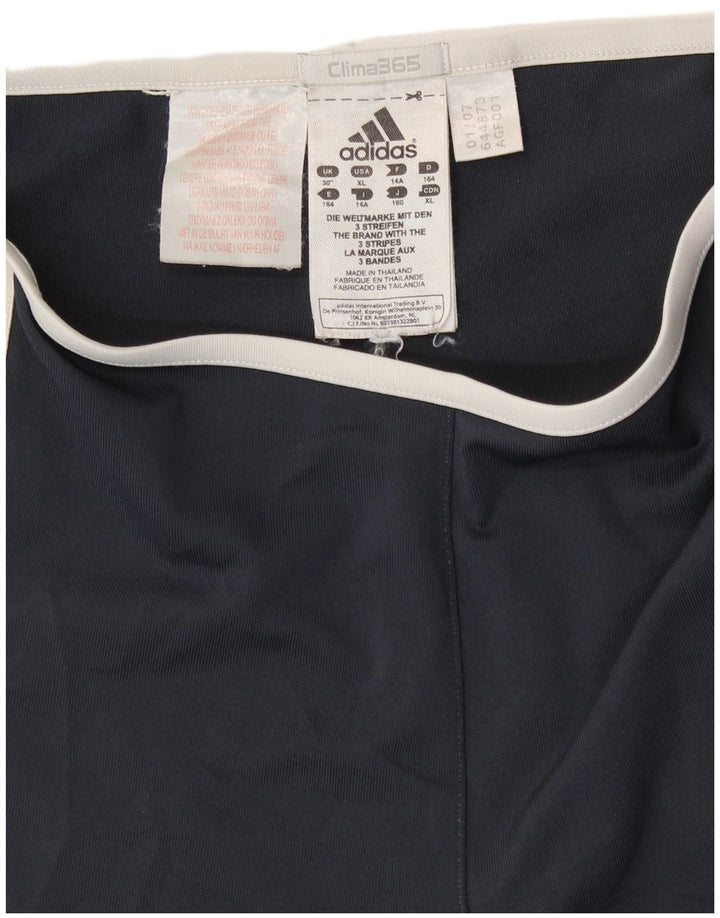 ADIDAS Boys Clima 365 Tracksuit Trousers 13-14 Years Navy Blue Polyester