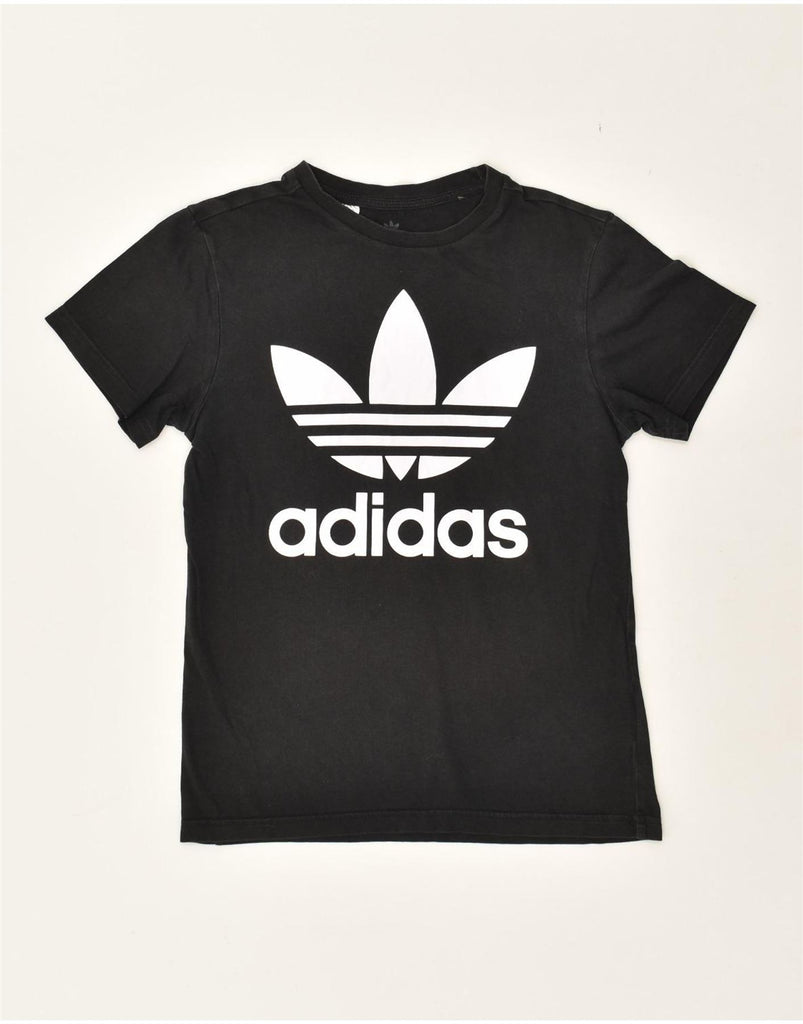 ADIDAS Boys Graphic T-Shirt Top 12-13 Years Black Cotton | Vintage Adidas | Thrift | Second-Hand Adidas | Used Clothing | Messina Hembry 