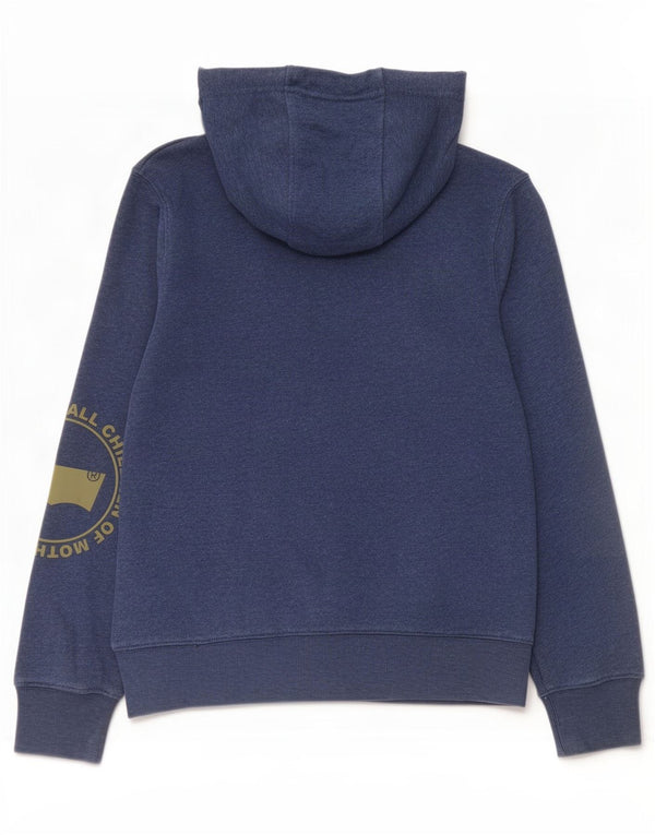 Levi's Boys Graphic Zip Hoodie Sweater 11-12 Years Blue Cotton