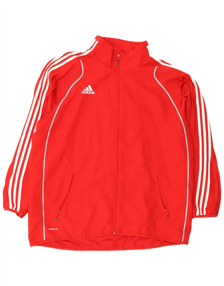 Adidas Mens Climalite Tracksuit Top Jacket 2XL Red Polyester