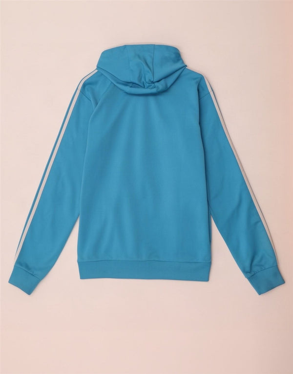 Adidas Mens Zip Hoodie Sweater Small Blue Polyester