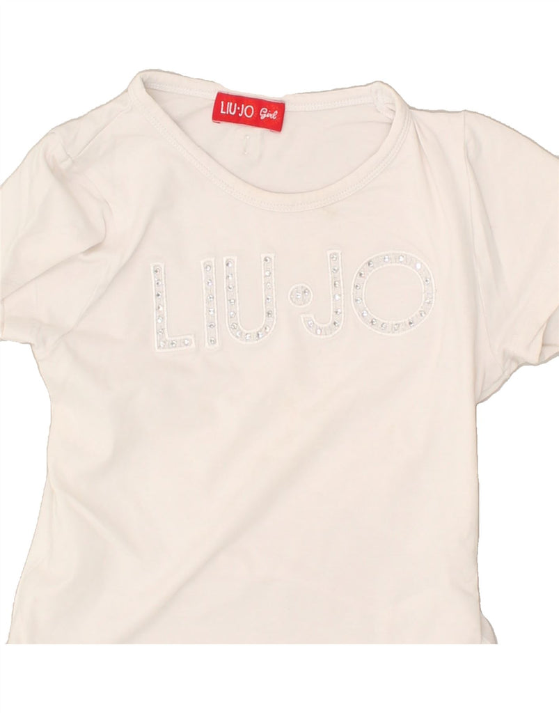 LIU JO Girls Graphic T-Shirt Top 2-3 Years White Cotton | Vintage Liu Jo | Thrift | Second-Hand Liu Jo | Used Clothing | Messina Hembry 