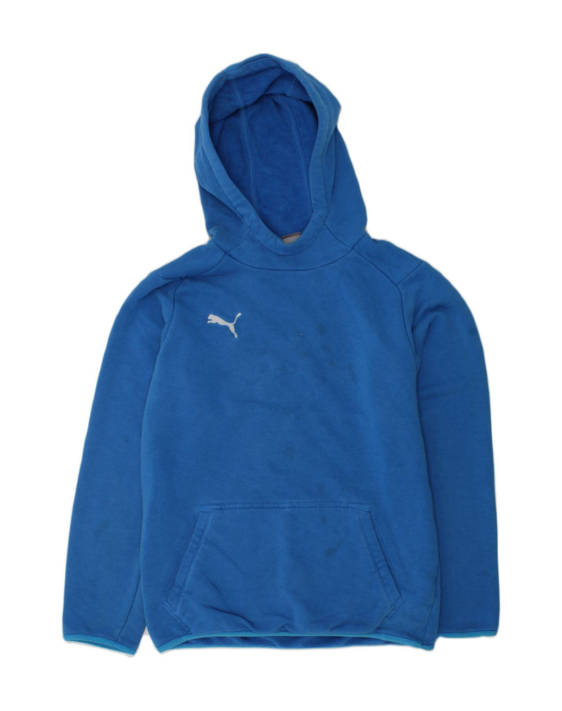 PUMA Boys Hoodie Jumper 11-12 Years Blue Cotton | Vintage Puma | Thrift | Second-Hand Puma | Used Clothing | Messina Hembry 