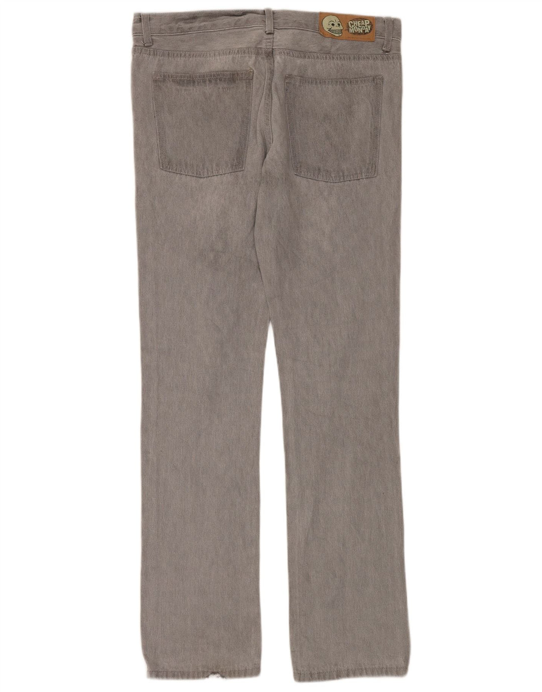 Cheap Monday Mens Straight Jeans W33 L34 Grey Cotton
