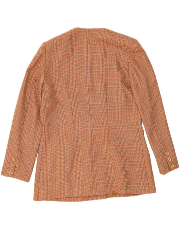 LUISA SPAGNOLI Womens 1 Button Blazer Jacket UK 16 Large Brown Houndstooth Vintage Luisa Spagnoli and Second-Hand Luisa Spagnoli from Messina Hembry 