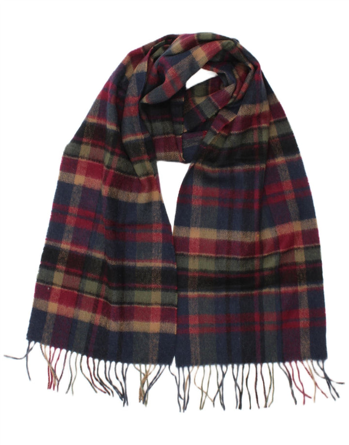 Barbour Mens Rectangle Scarf One Size Multicoloured Plaid Lambswool Classic
