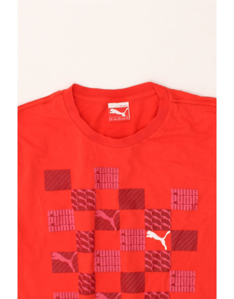 PUMA Mens Graphic T-Shirt Top Medium Red | Vintage Puma | Thrift | Second-Hand Puma | Used Clothing | Messina Hembry 