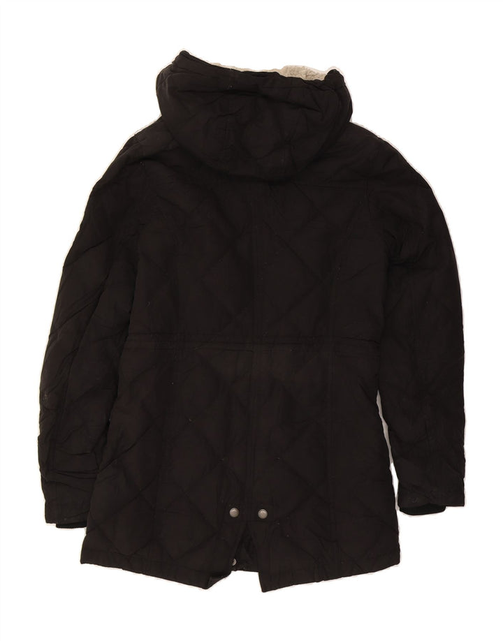 EDDIE BAUER Womens Hooded Padded Jacket UK 6 XS Black Cotton Vintage Eddie Bauer and Second-Hand Eddie Bauer from Messina Hembry 