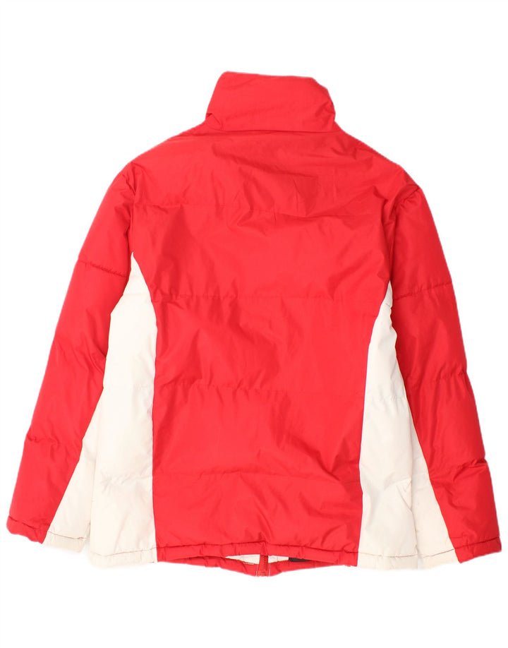 Active Womens Padded Jacket EU 40 Medium Red Colourblock Polyester