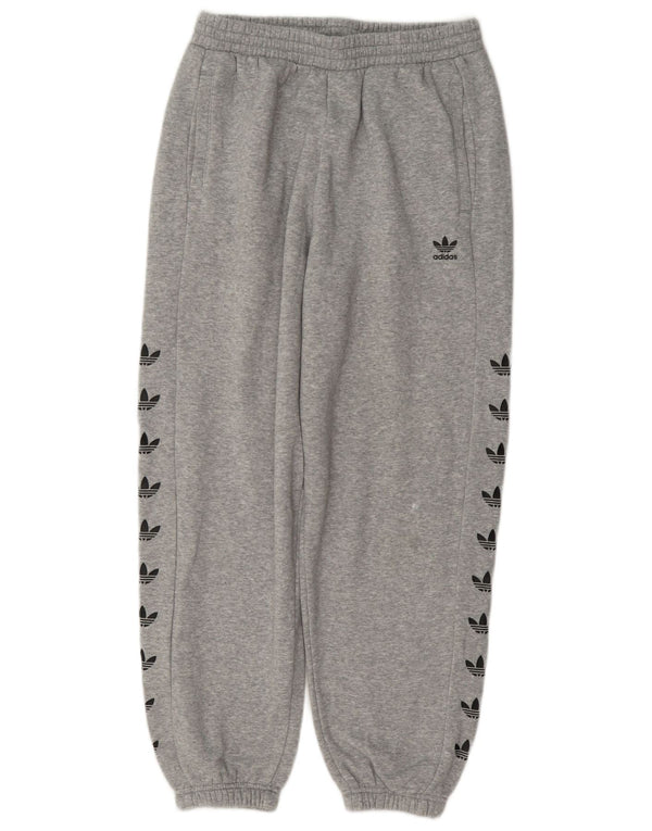 Adidas Womens Graphic Tracksuit Trousers Joggers UK 12 Medium Grey Flecked