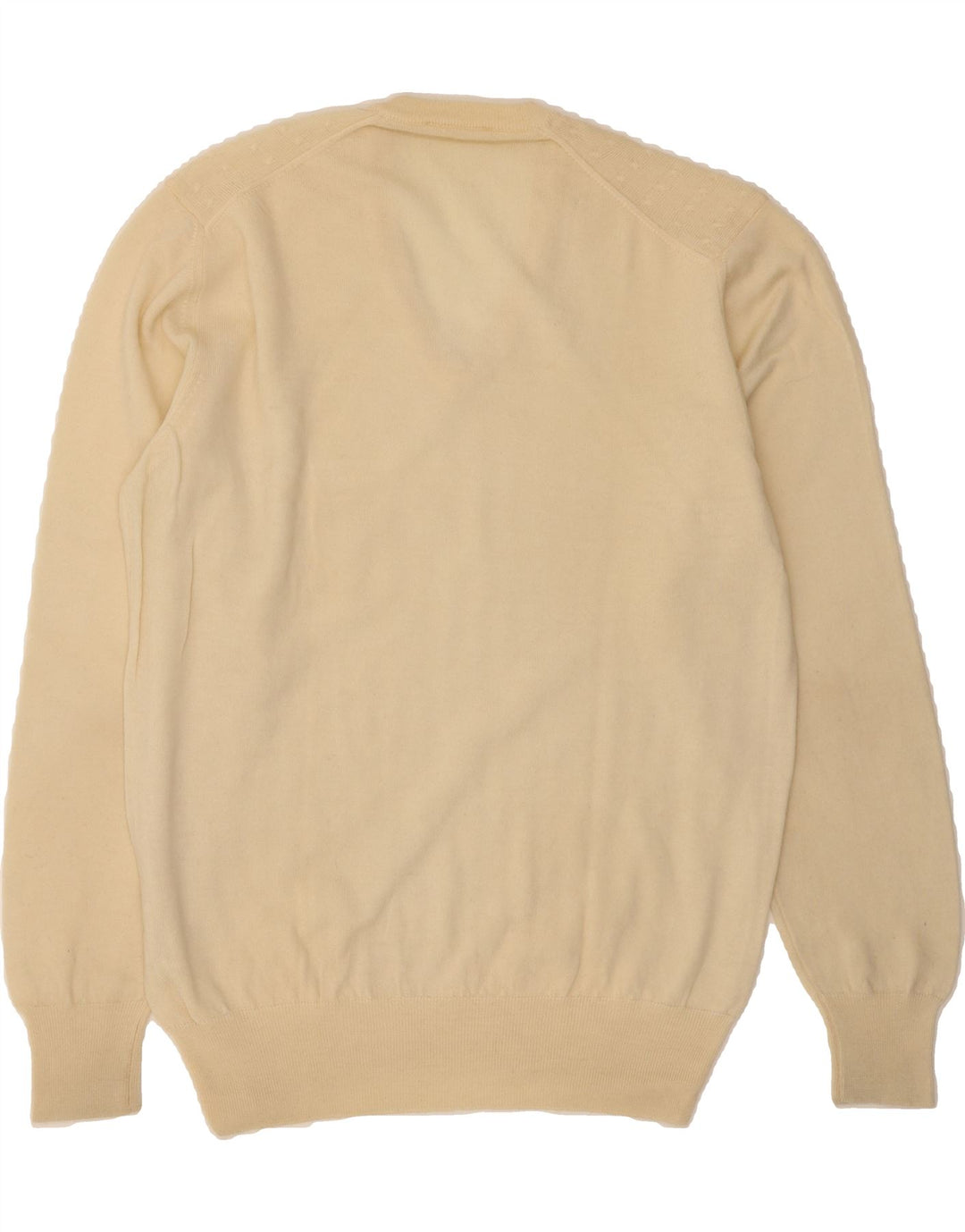 VINTAGE Mens V-Neck Jumper Sweater IT 56 XL Beige Vintage Vintage and Second-Hand Vintage from Messina Hembry 