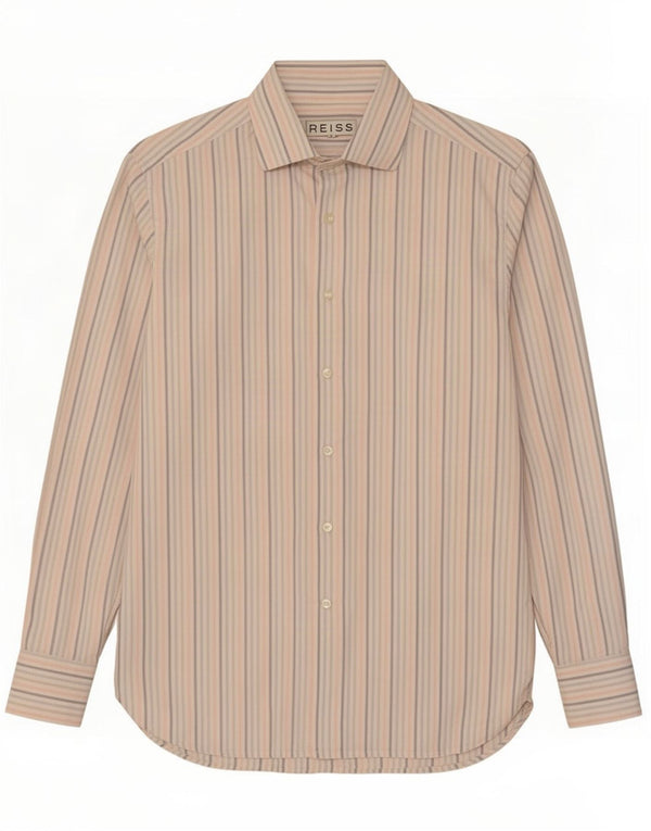 Reiss Mens Shirt Small Multicoloured Pinstripe Cotton