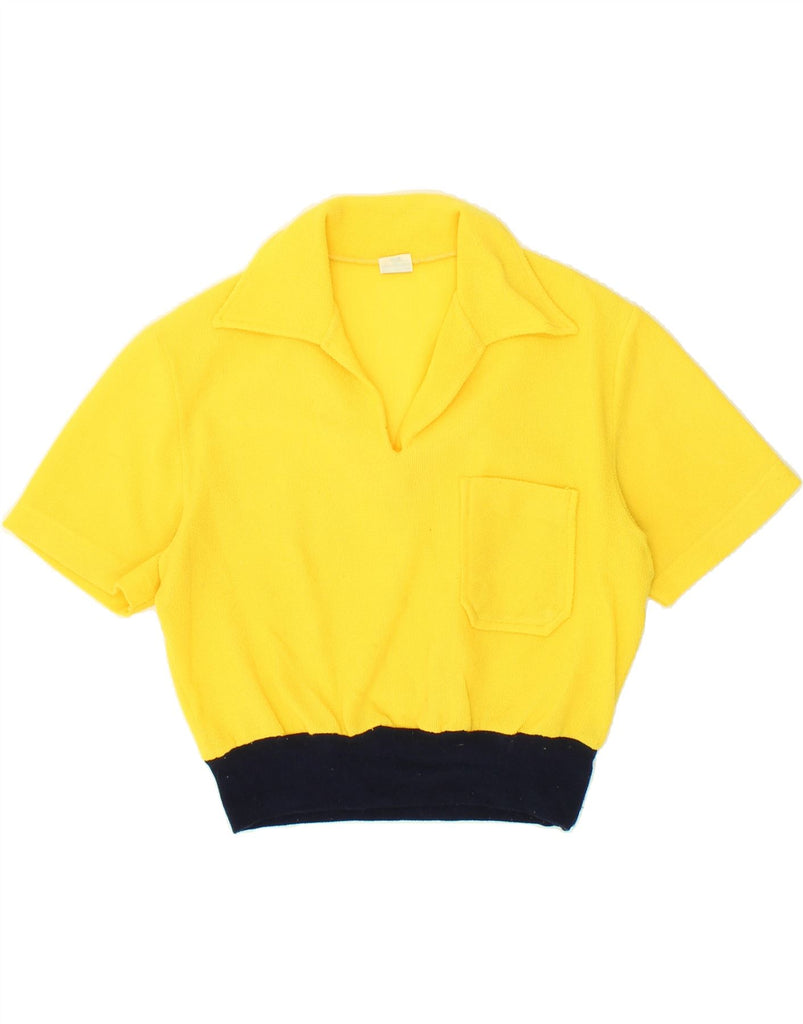 VINTAGE Womens Blouse Top EU 40 Medium Yellow Colourblock | Vintage Vintage | Thrift | Second-Hand Vintage | Used Clothing | Messina Hembry 