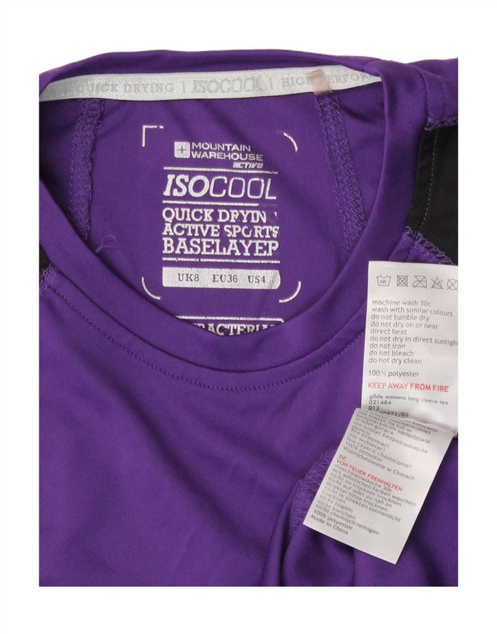 Mountain Warehouse Womens IsoCool Top Long Sleeve UK 8 Small Purple