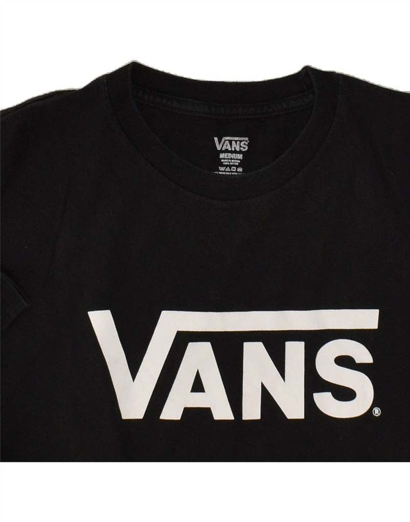 VANS Mens Graphic T-Shirt Top Medium Black Cotton | Vintage Vans | Thrift | Second-Hand Vans | Used Clothing | Messina Hembry 