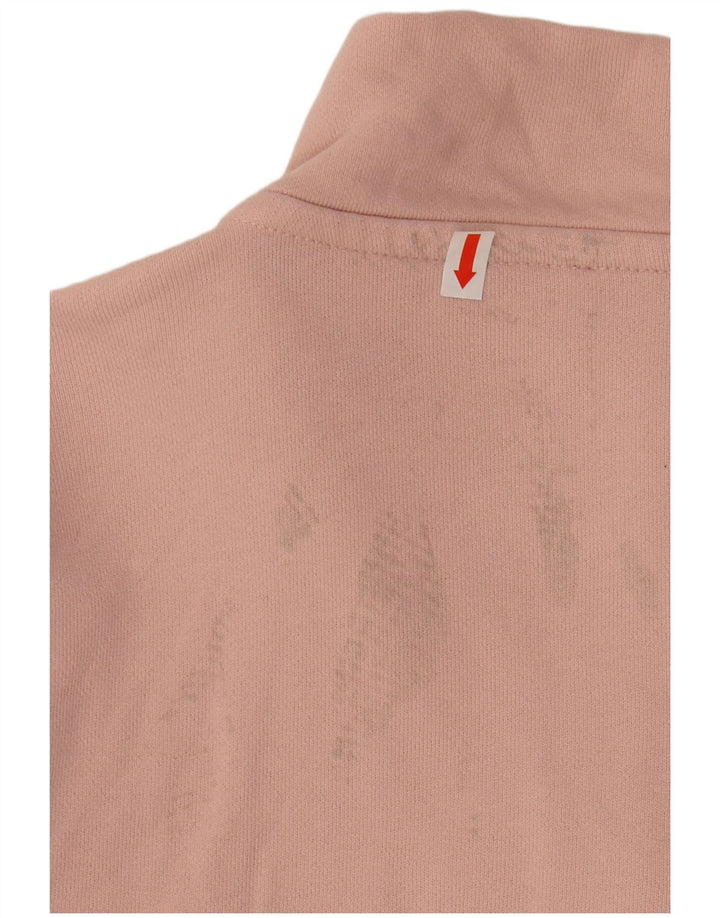 PHASE EIGHT Womens Oversized Zip Neck Sweatshirt Jumper UK 12 Medium Pink