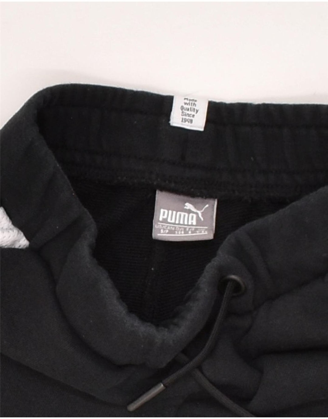 PUMA Boys Sport Shorts 7-8 Years Black Colourblock Cotton | Vintage Puma | Thrift | Second-Hand Puma | Used Clothing | Messina Hembry 