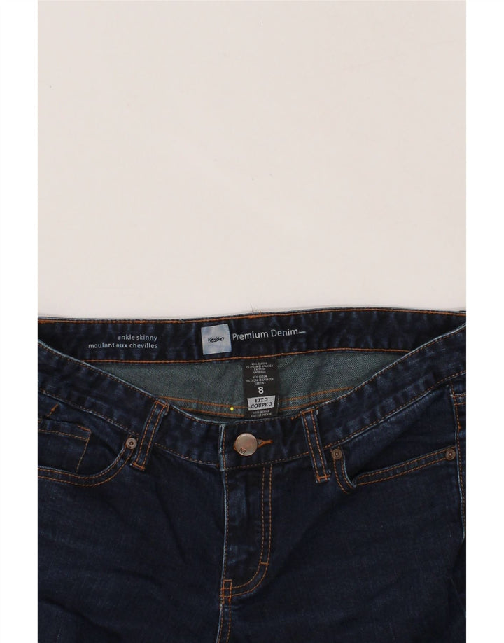 MOSSIMO Womens Skinny Jeans US 8 Medium W30 L29 Navy Blue Cotton Vintage Mossimo and Second-Hand Mossimo from Messina Hembry 