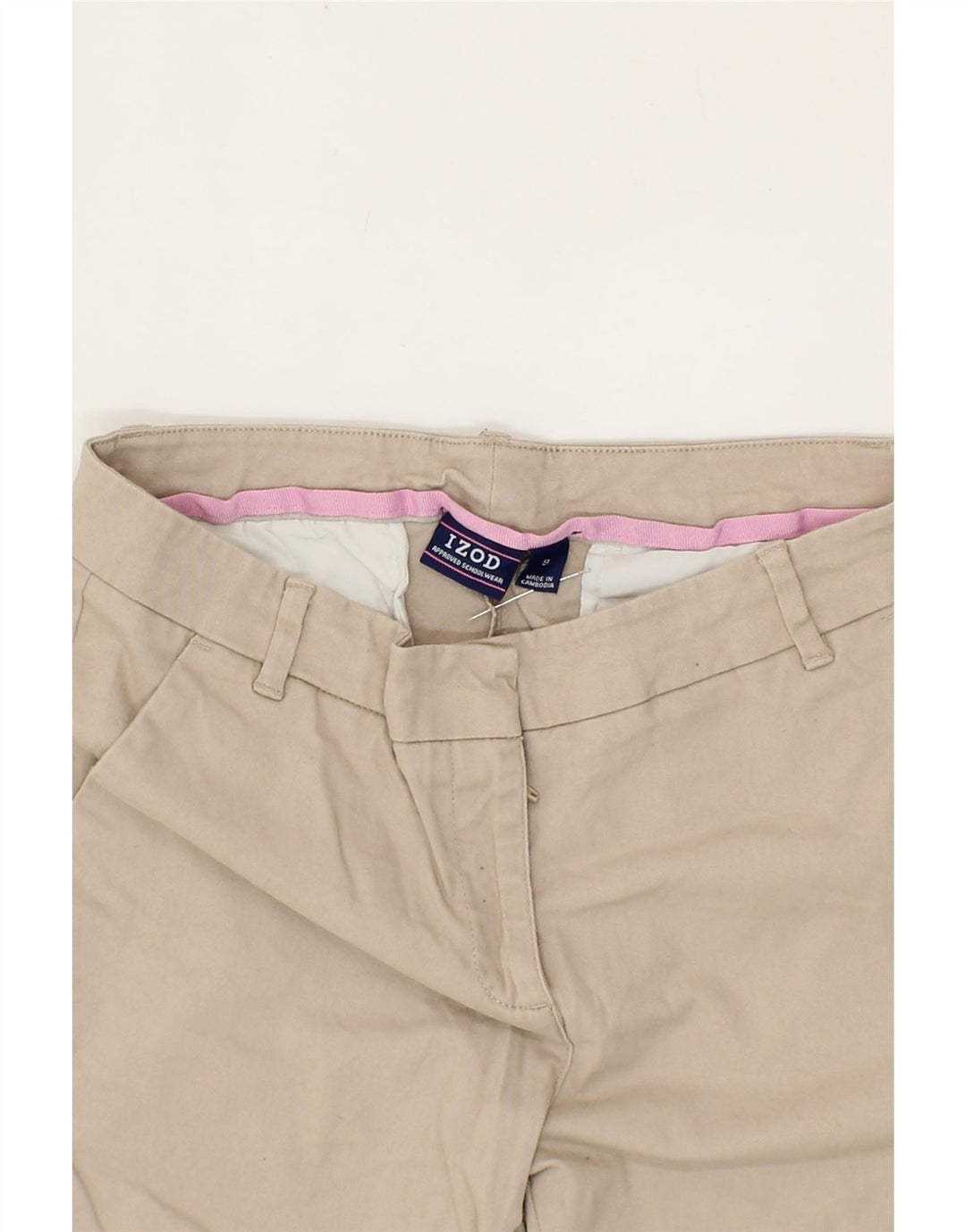 IZOD Womens Chino Shorts US 9 Medium W28  Beige Cotton Vintage Izod and Second-Hand Izod from Messina Hembry 