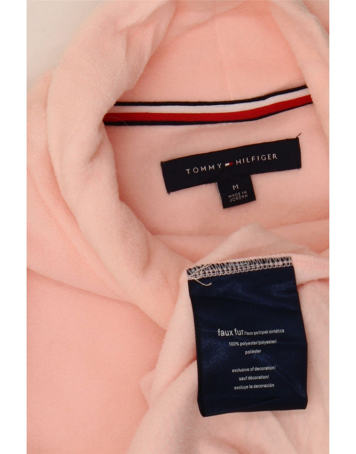 Tommy Hilfiger Womens Fleece Jumper UK 14 Medium Pink Polyester