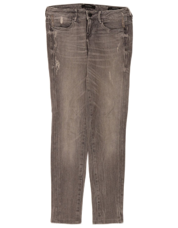 Guess Womens Distressed Jegging Skinny Jeans W26 L28 Grey
