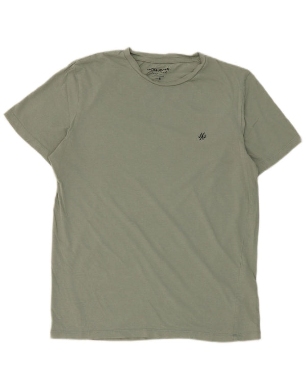 Jack & Jones Mens Short Sleeve Regular Fit T-Shirt Top Small Green Cotton