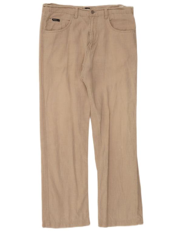 Cerruti 1881 Mens Straight Casual Trousers W32 L28 Beige
