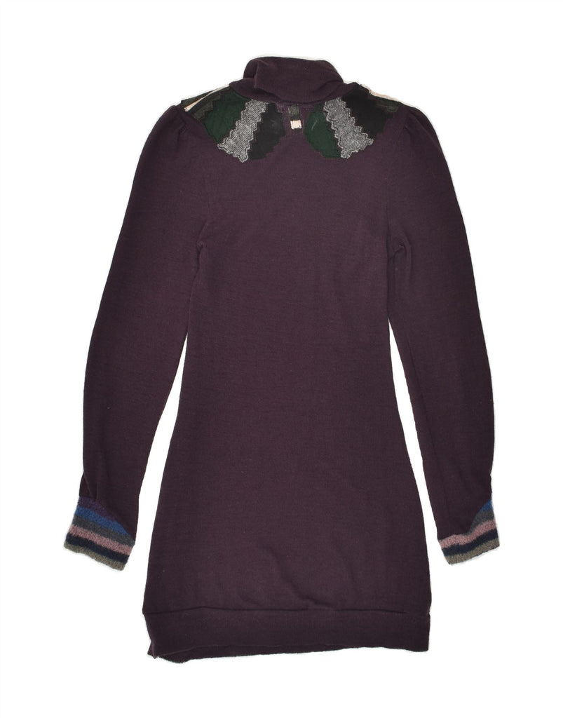 CUSTO BARCELONA Womens See Through Long Sleeve Jumper Dress US 2 XS Purple | Vintage Custo Barcelona | Thrift | Second-Hand Custo Barcelona | Used Clothing | Messina Hembry 