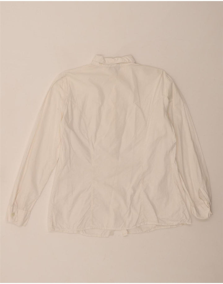 BENETTON Womens Tuxedo Shirt UK 14 Large White