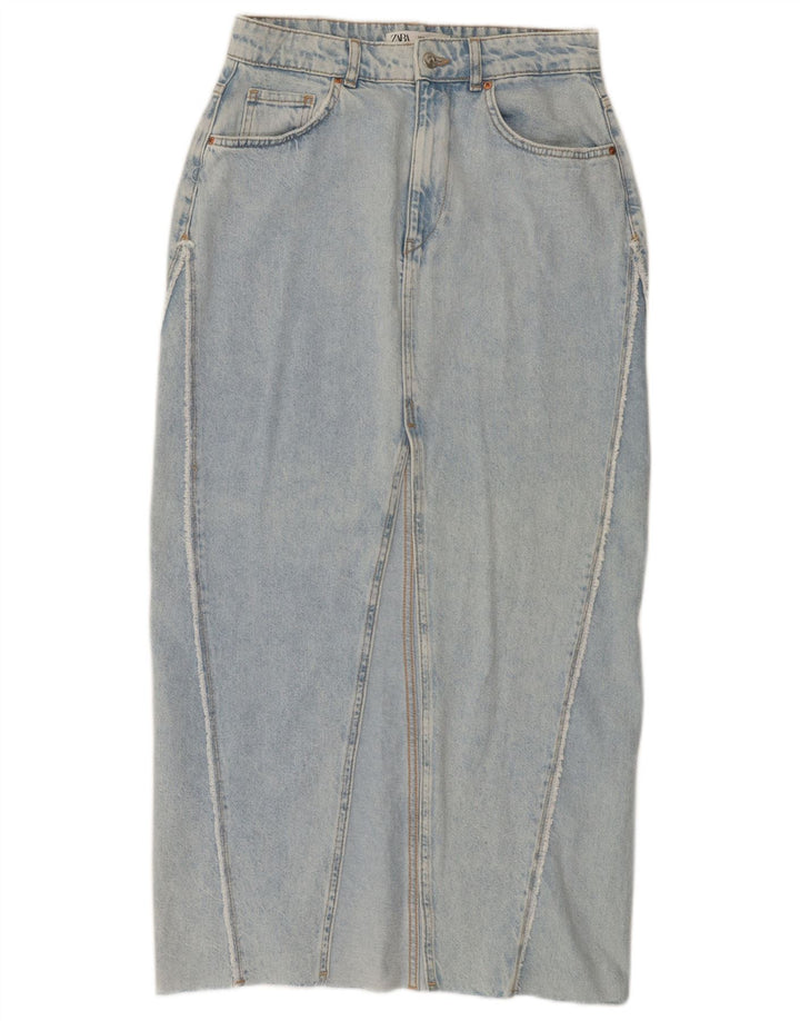 Zara Womens Denim Skirt Medium W28 Blue