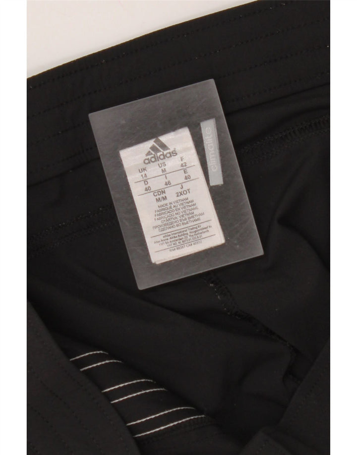 ADIDAS Womens Climalite Bermuda Sport Shorts UK 14 Medium Black Polyamide